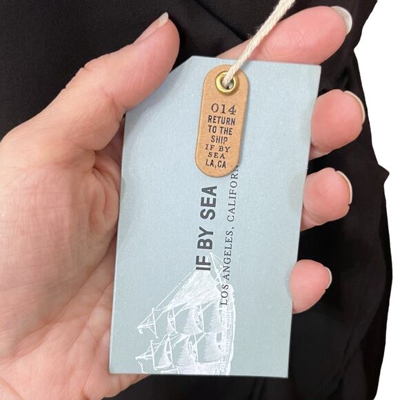 Anthropologie If By Sea Wrap Dress Medium Chiffon High Low Ruffle Asymmetrical - Picture 7 of 8